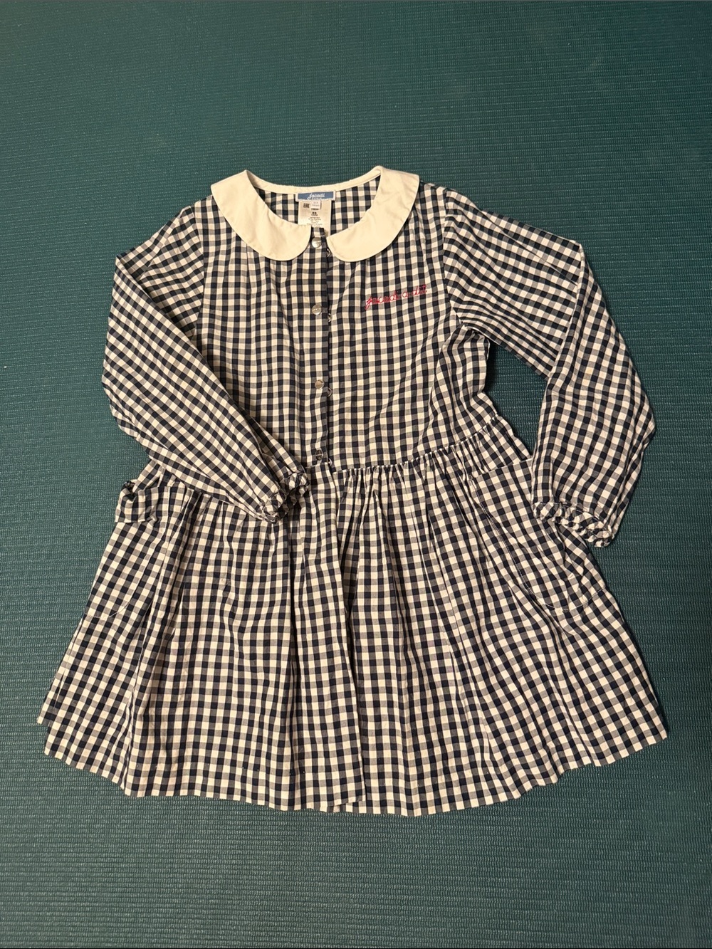 Jacadi Girls Gingham Cotton Dress